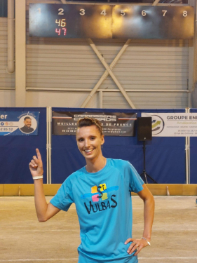 RECORD :BARBARA BARTHET du club de Saint Vulbas,  bas son propre record du monde qui était  de 45/50 en tir progressif du 17/12 2023   Son nouveau record et de 46/47.établi à la coupe d'Europe des clubs féminin.