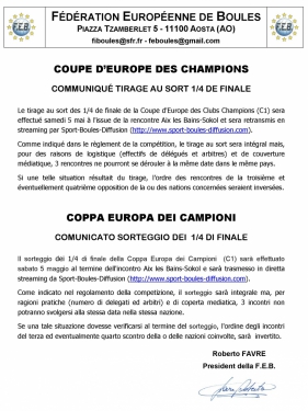 COUPE D'EUROPE