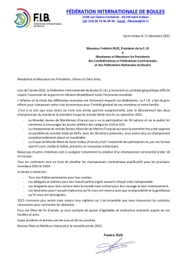 Les voeux du Président